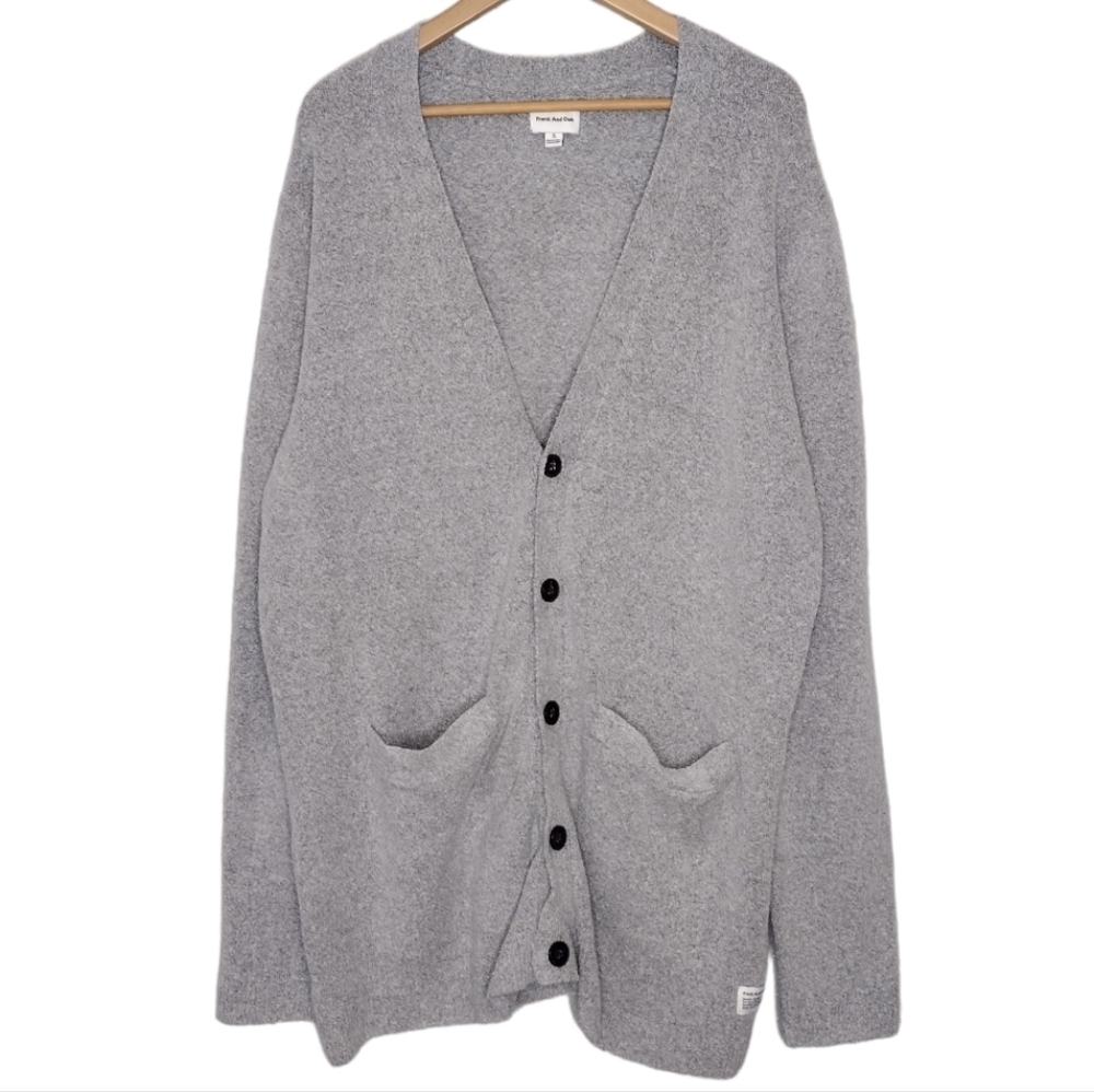 Frank And Oak Men's Sz XL Cotton Wool Long Sleeve Button Front Cardigan